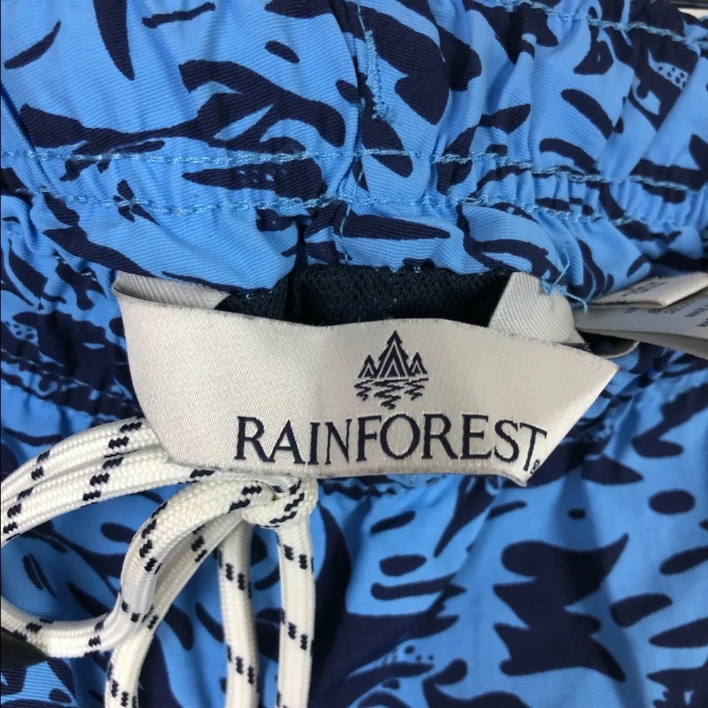 Rainforest Shark Print Swim Trunks - Picture 6 of 7